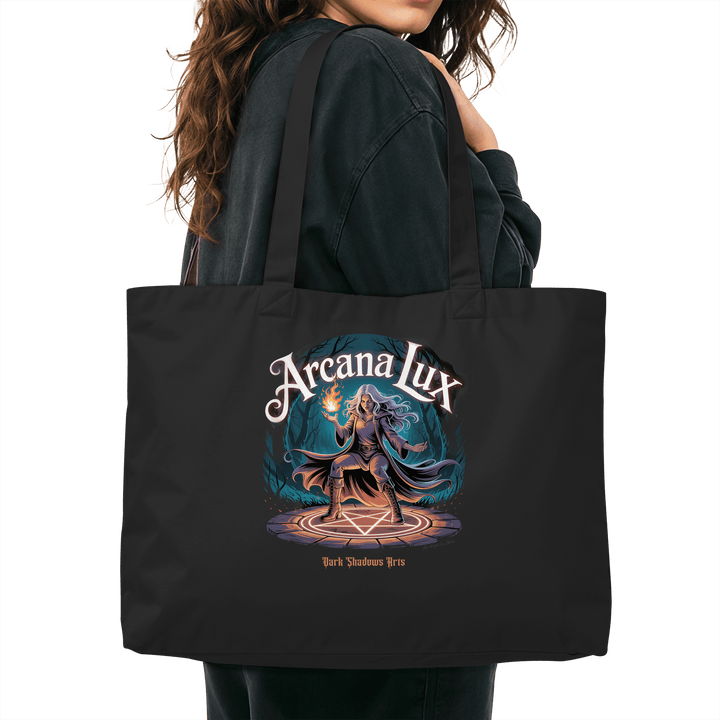 Arcana Lux_ Magische Flamme & Runenkreis - Organic Shopping - Bag - Organic Shopping - Bag | Taschen | Dark Shadows Arts