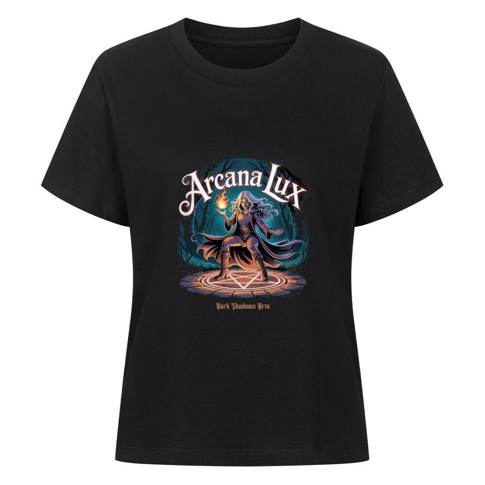 Arcana Lux_ Magische Flamme & Runenkreis - Premium Organic Shirt Women | T-Shirt | Dark Shadows Arts