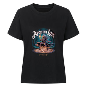 Arcana Lux_ Magische Flamme & Runenkreis - Premium Organic Shirt Women | T-Shirt | Dark Shadows Arts