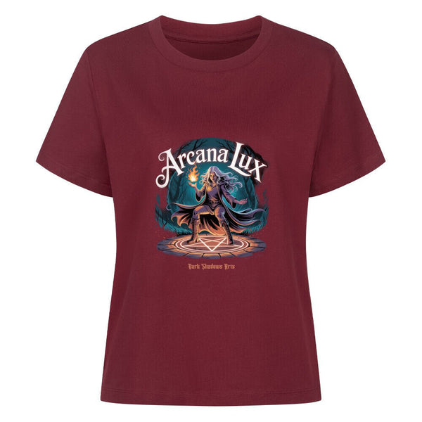 Arcana Lux_ Magische Flamme & Runenkreis - Premium Organic Shirt Women | T-Shirt | Dark Shadows Arts