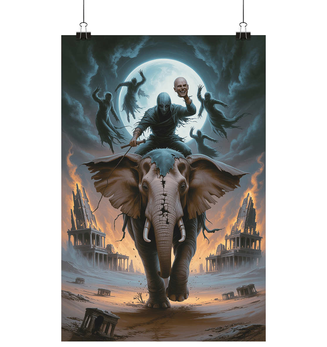 Ballad of the mysterious Maharaja - Der kopflose Ritt durch die Flammen der Legenden - Poster Din A1 (hoch) | Wall Art | Dark Shadows Arts