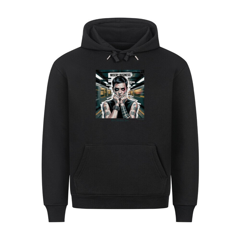 Barcode Heartbreak – Zwischen Neonlicht & Schattenseele - HigherBlanks Premium Hoodie | Hoodie | Dark Shadows Arts