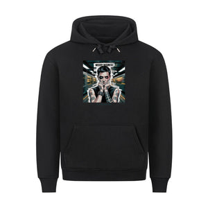 Barcode Heartbreak – Zwischen Neonlicht & Schattenseele - HigherBlanks Premium Hoodie | Hoodie | Dark Shadows Arts