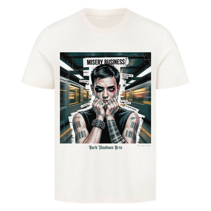 Barcode Heartbreak – Zwischen Neonlicht & Schattenseele - HigherBlanks Premium T-Shirt | T-Shirt | Dark Shadows Arts