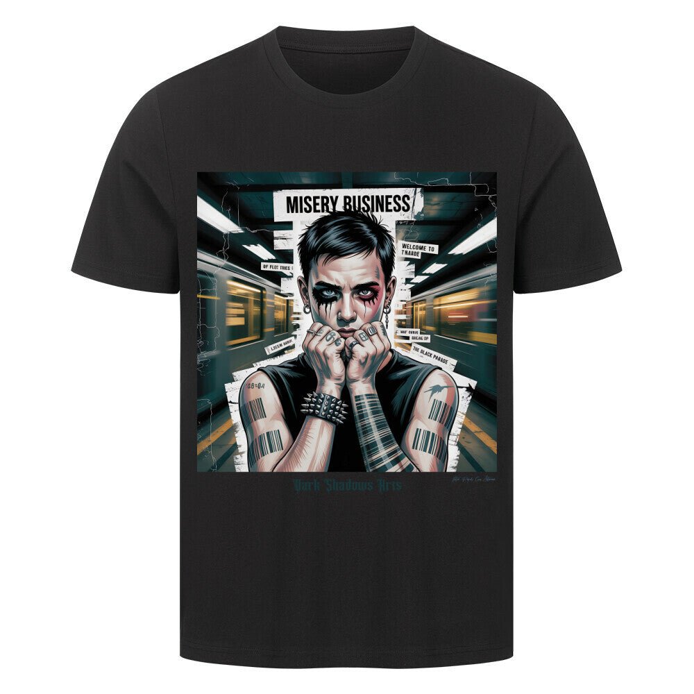 Barcode Heartbreak – Zwischen Neonlicht & Schattenseele - HigherBlanks Premium T-Shirt | T-Shirt | Dark Shadows Arts
