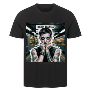 Barcode Heartbreak – Zwischen Neonlicht & Schattenseele - HigherBlanks Premium T-Shirt | T-Shirt | Dark Shadows Arts