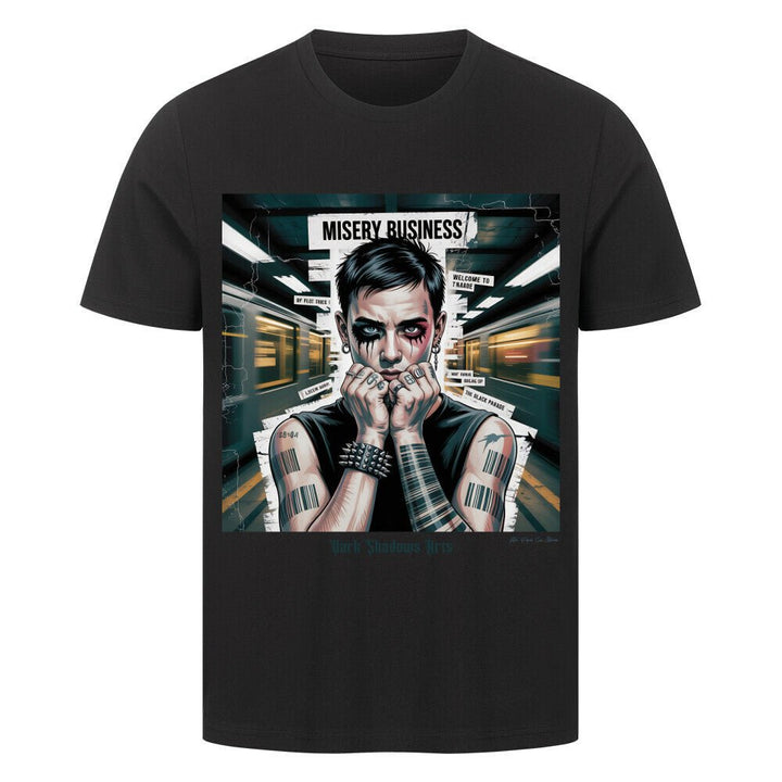 Barcode Heartbreak – Zwischen Neonlicht & Schattenseele - HigherBlanks Premium T-Shirt | T-Shirt | Dark Shadows Arts