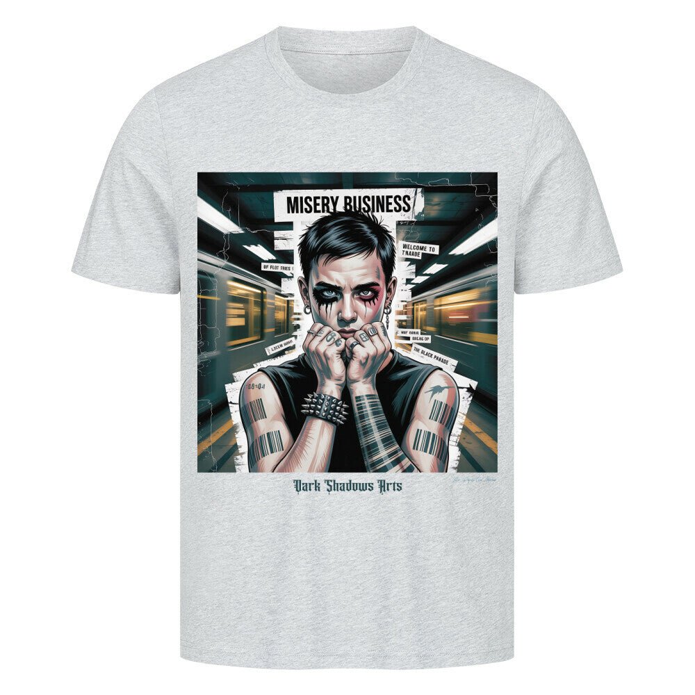 Barcode Heartbreak – Zwischen Neonlicht & Schattenseele - HigherBlanks Premium T-Shirt | T-Shirt | Dark Shadows Arts