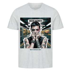 Barcode Heartbreak – Zwischen Neonlicht & Schattenseele - HigherBlanks Premium T-Shirt | T-Shirt | Dark Shadows Arts