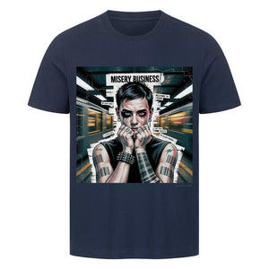 Barcode Heartbreak – Zwischen Neonlicht & Schattenseele - HigherBlanks Premium T-Shirt | T-Shirt | Dark Shadows Arts