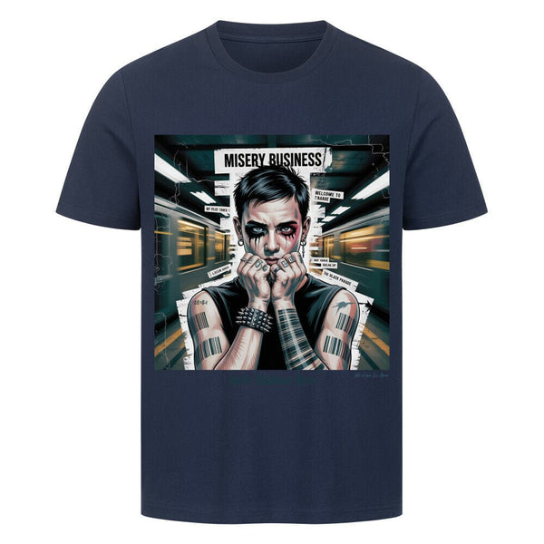 Barcode Heartbreak – Zwischen Neonlicht & Schattenseele - HigherBlanks Premium T-Shirt | T-Shirt | Dark Shadows Arts