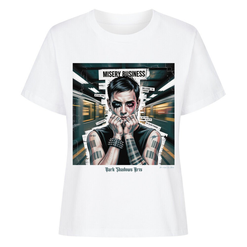 Barcode Heartbreak – Zwischen Neonlicht & Schattenseele - Organic Shirt Women | T-Shirt | Dark Shadows Arts