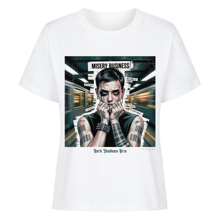 Barcode Heartbreak – Zwischen Neonlicht & Schattenseele - Organic Shirt Women | T-Shirt | Dark Shadows Arts