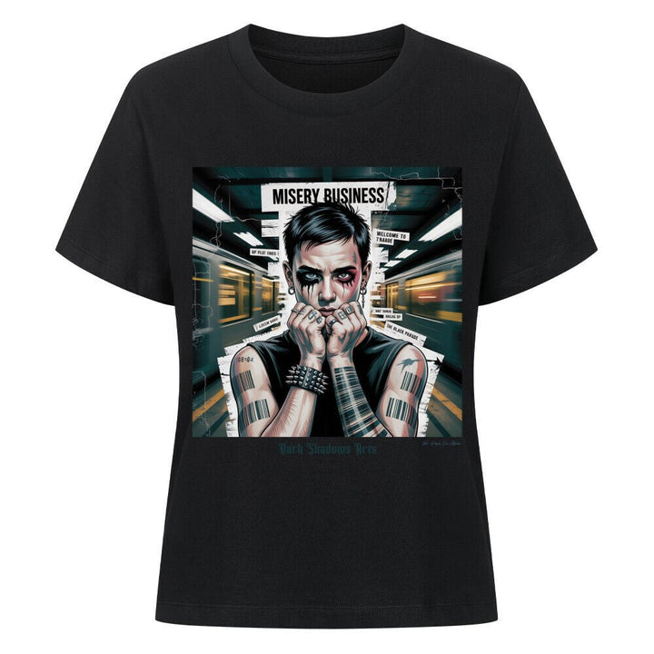 Barcode Heartbreak – Zwischen Neonlicht & Schattenseele - Organic Shirt Women | T-Shirt | Dark Shadows Arts