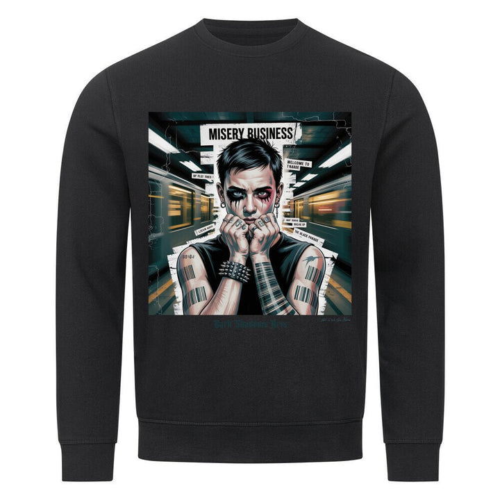Barcode Heartbreak – Zwischen Neonlicht & Schattenseele - Premium Organic Sweatshirt | Sweatshirt | Dark Shadows Arts