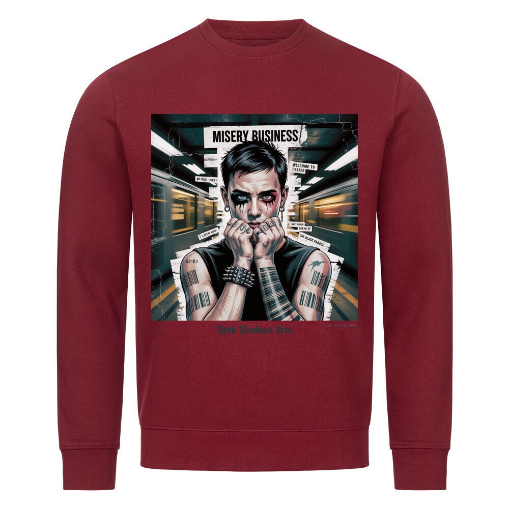Barcode Heartbreak – Zwischen Neonlicht & Schattenseele - Premium Organic Sweatshirt | Sweatshirt | Dark Shadows Arts