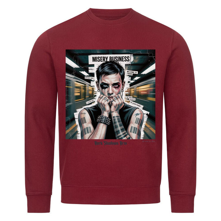 Barcode Heartbreak – Zwischen Neonlicht & Schattenseele - Premium Organic Sweatshirt | Sweatshirt | Dark Shadows Arts