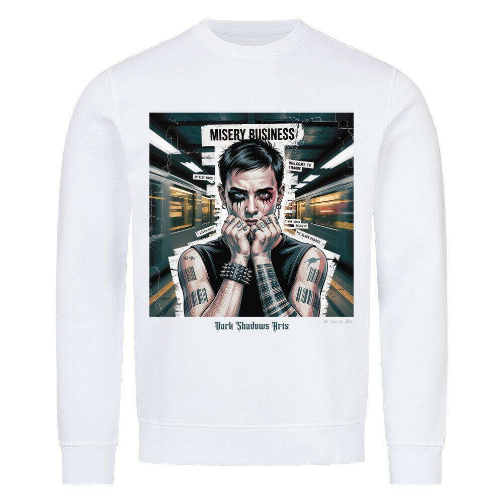 Barcode Heartbreak – Zwischen Neonlicht & Schattenseele - Premium Organic Sweatshirt | Sweatshirt | Dark Shadows Arts