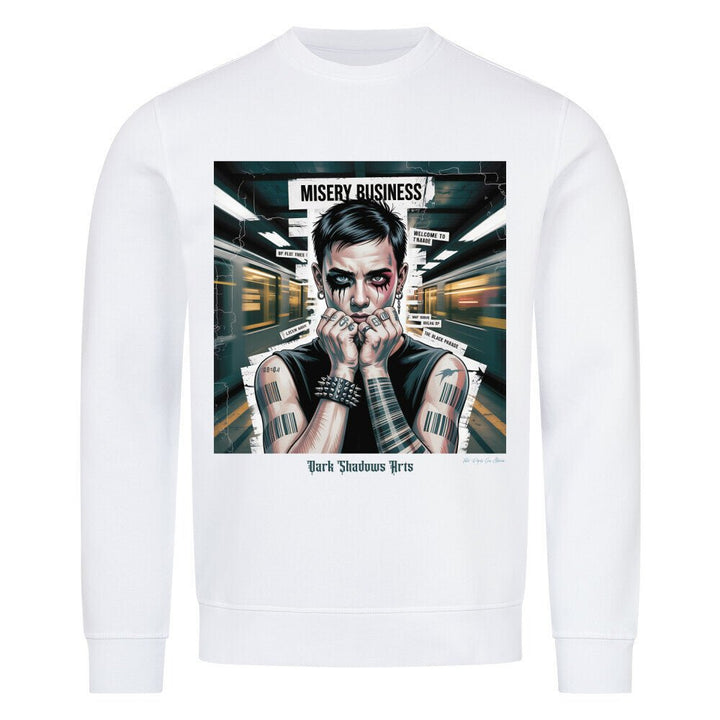 Barcode Heartbreak – Zwischen Neonlicht & Schattenseele - Premium Organic Sweatshirt | Sweatshirt | Dark Shadows Arts