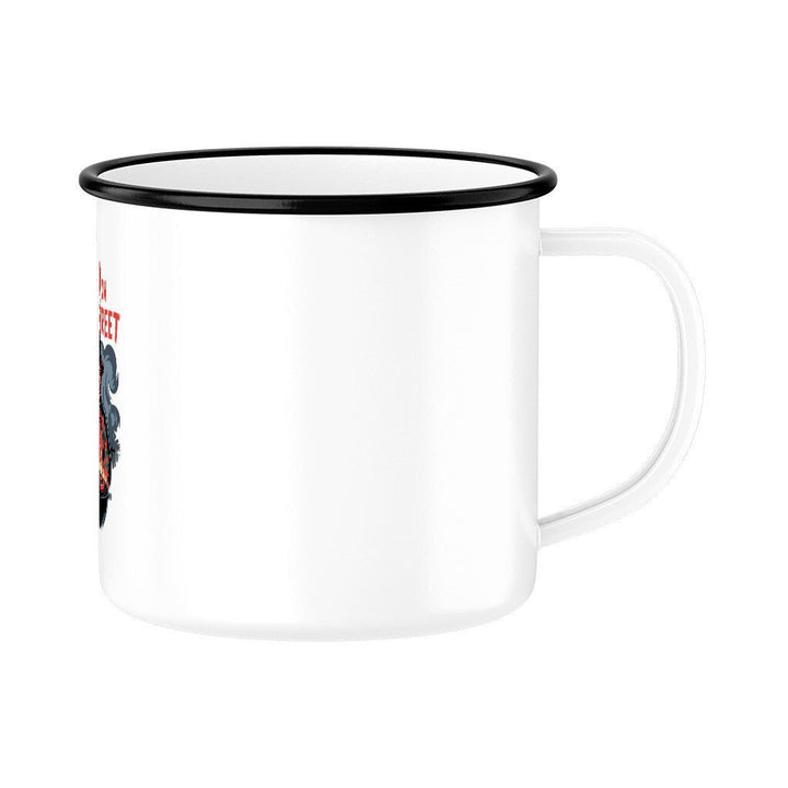 BBQ on Grill Street - Emaille Tasse | Mug | Dark Shadows Arts
