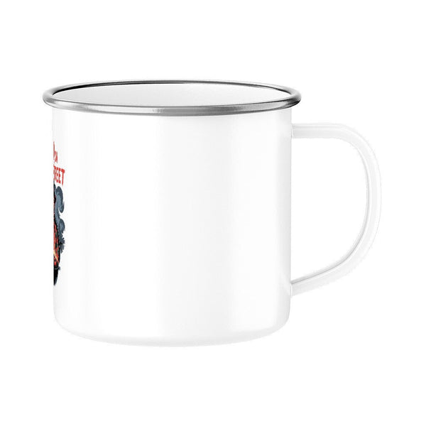 BBQ on Grill Street - Emaille Tasse | Mug | Dark Shadows Arts