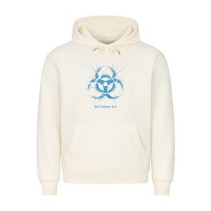 Biohazard Blue_ Apokalyptisches Symbol - HigherBlanks Premium Hoodie | Hoodie | Dark Shadows Arts