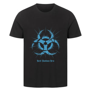 Biohazard Blue_ Apokalyptisches Symbol - HigherBlanks Premium T-Shirt | T-Shirt | Dark Shadows Arts