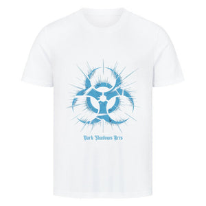Biohazard Blue_ Apokalyptisches Symbol - HigherBlanks Premium T-Shirt | T-Shirt | Dark Shadows Arts