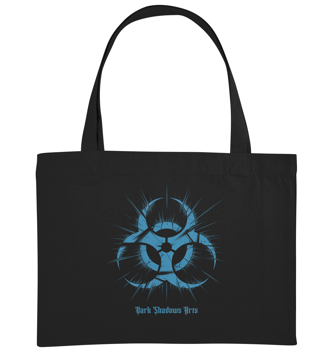Biohazard Blue_ Apokalyptisches Symbol - Organic Shopping - Bag - Organic Shopping - Bag | Taschen | Dark Shadows Arts