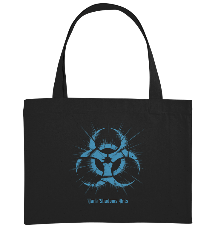 Biohazard Blue_ Apokalyptisches Symbol - Organic Shopping - Bag - Organic Shopping - Bag | Taschen | Dark Shadows Arts