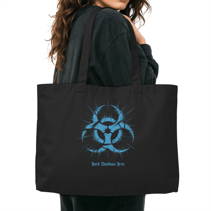Biohazard Blue_ Apokalyptisches Symbol - Organic Shopping - Bag - Organic Shopping - Bag | Taschen | Dark Shadows Arts