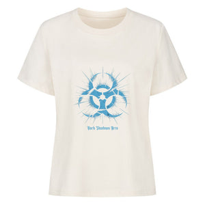 Biohazard Blue_ Apokalyptisches Symbol - Premium Organic Shirt Women | T-Shirt | Dark Shadows Arts