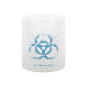 Biohazard Blue_ Apokalyptisches Symbol - Teelichthalter satiniert | Mug | Dark Shadows Arts