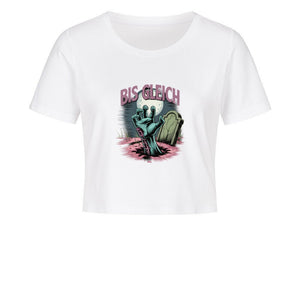 Bis gleich - Ladies Cropped Tee | T-Shirt | Dark Shadows Arts