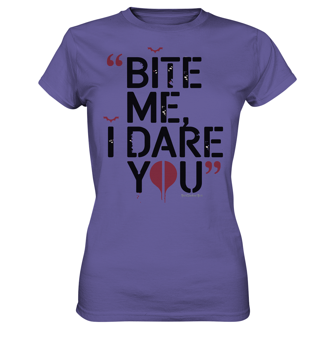 BITE ME, I DARE YOU – Dunkle Versuchung & furchtlose Herausforderung - Ladies Premium Shirt | Lady - Shirts | Dark Shadows Arts
