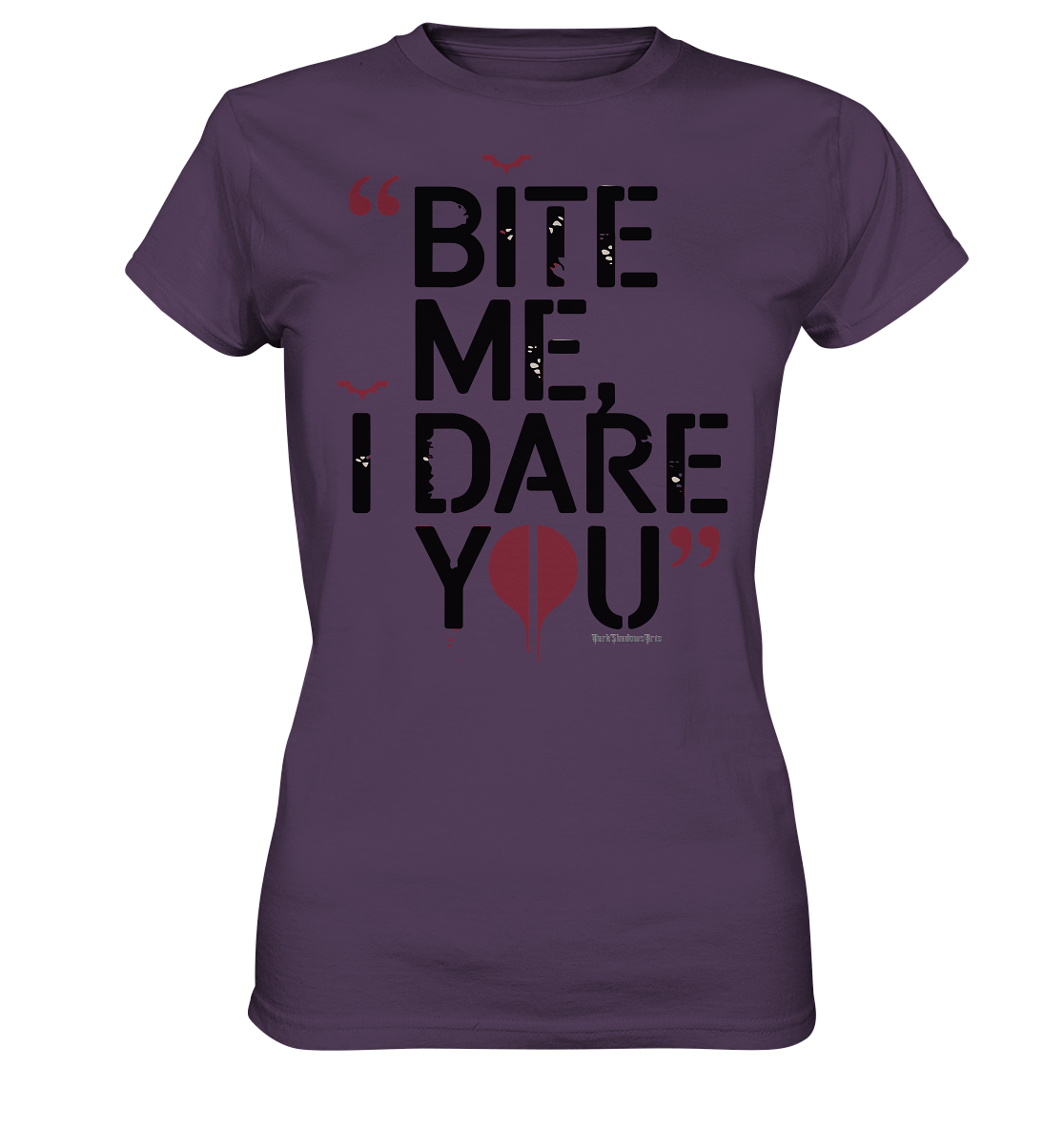 BITE ME, I DARE YOU – Dunkle Versuchung & furchtlose Herausforderung - Ladies Premium Shirt | Lady - Shirts | Dark Shadows Arts