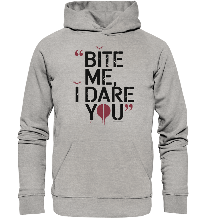 BITE ME, I DARE YOU – Dunkle Versuchung & furchtlose Herausforderung - Organic Hoodie | Hoodies | Dark Shadows Arts