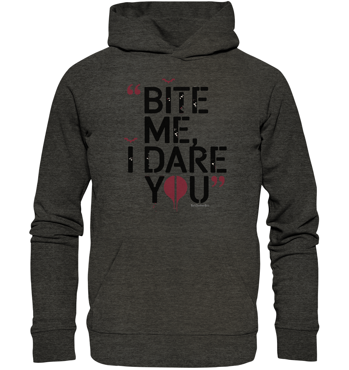 BITE ME, I DARE YOU – Dunkle Versuchung & furchtlose Herausforderung - Organic Hoodie | Hoodies | Dark Shadows Arts