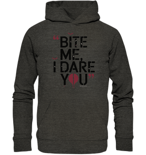BITE ME, I DARE YOU – Dunkle Versuchung & furchtlose Herausforderung - Organic Hoodie | Hoodies | Dark Shadows Arts
