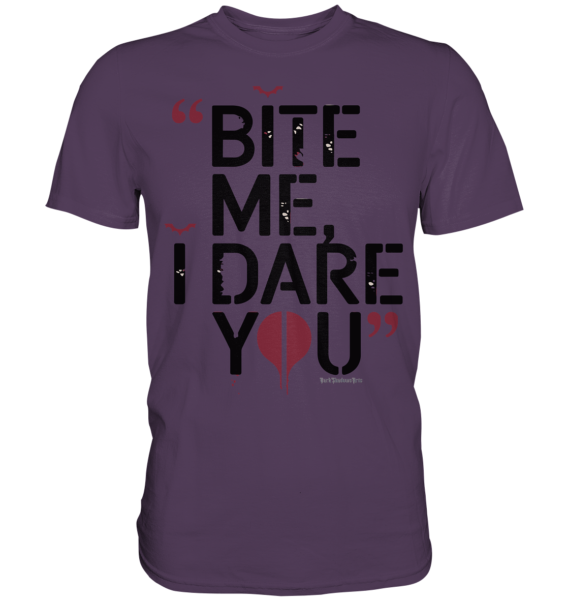 BITE ME, I DARE YOU – Dunkle Versuchung & furchtlose Herausforderung - Premium Shirt | Unisex - Shirts | Dark Shadows Arts
