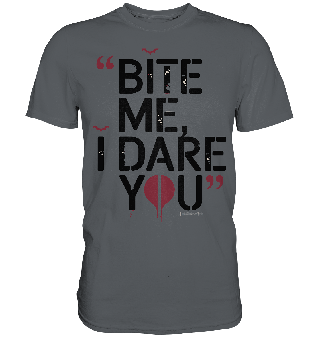BITE ME, I DARE YOU – Dunkle Versuchung & furchtlose Herausforderung - Premium Shirt | Unisex - Shirts | Dark Shadows Arts