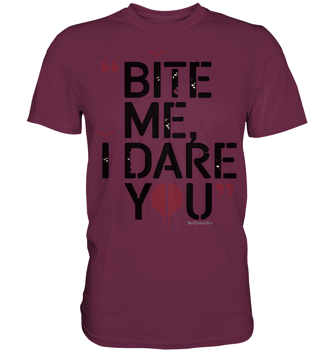 BITE ME, I DARE YOU – Dunkle Versuchung & furchtlose Herausforderung - Premium Shirt | Unisex - Shirts | Dark Shadows Arts
