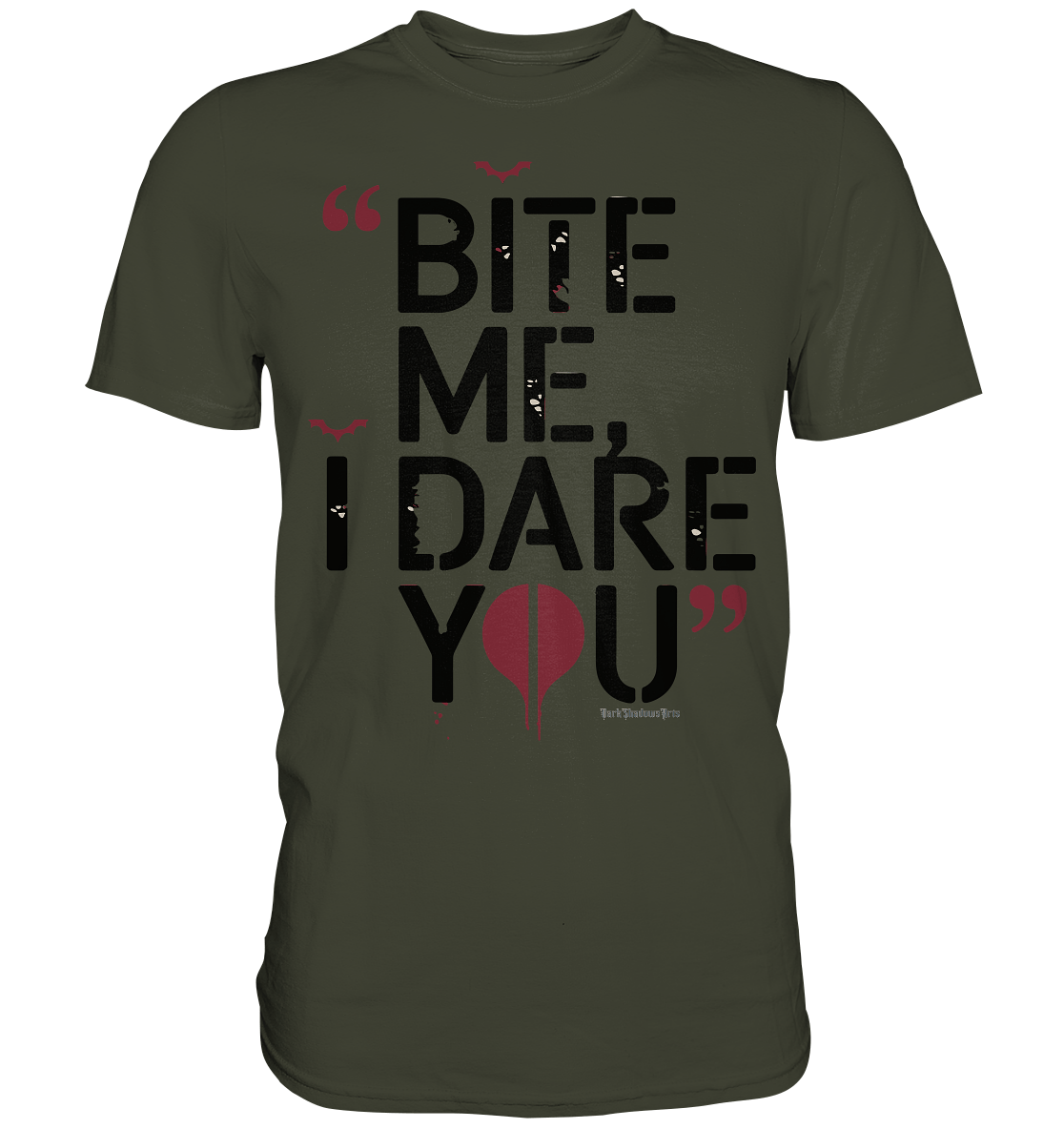 BITE ME, I DARE YOU – Dunkle Versuchung & furchtlose Herausforderung - Premium Shirt | Unisex - Shirts | Dark Shadows Arts