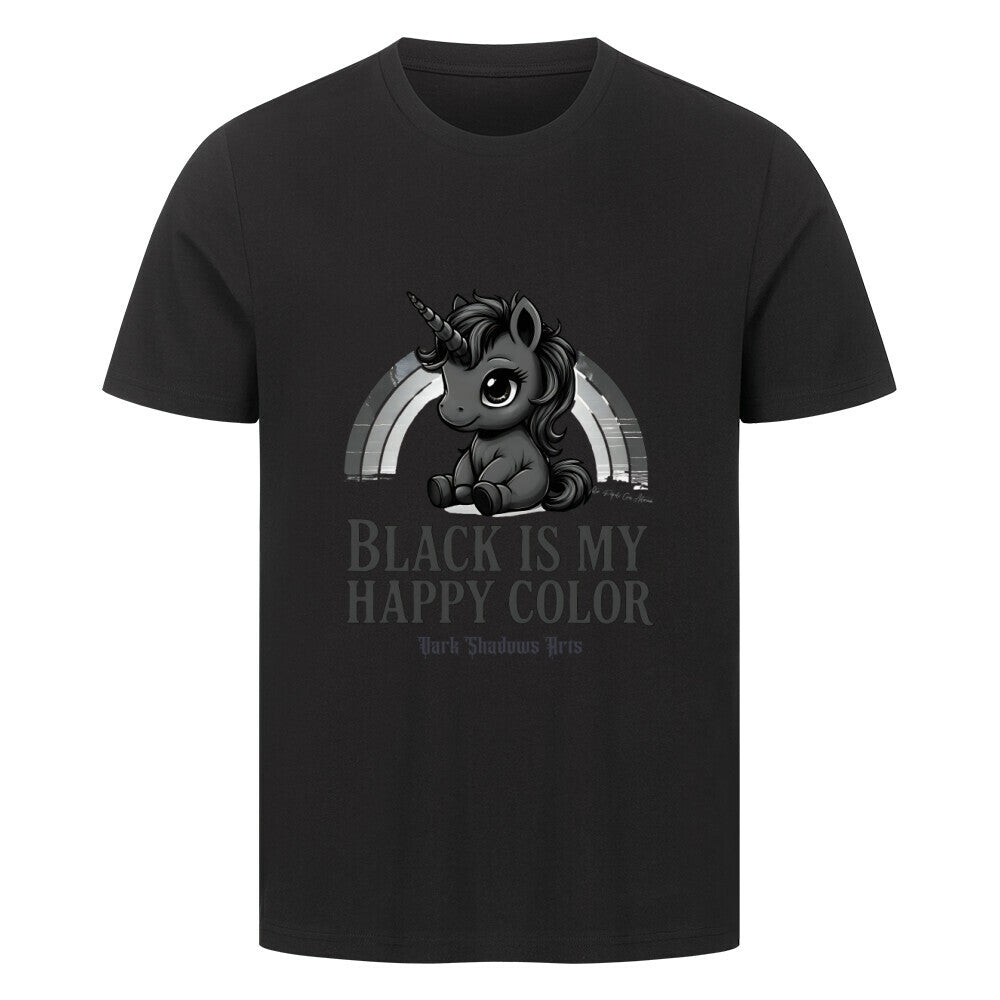 Black is My Happy Color_ Gothic Unicorn - HigherBlanks Premium T-Shirt | T-Shirt | Dark Shadows Arts