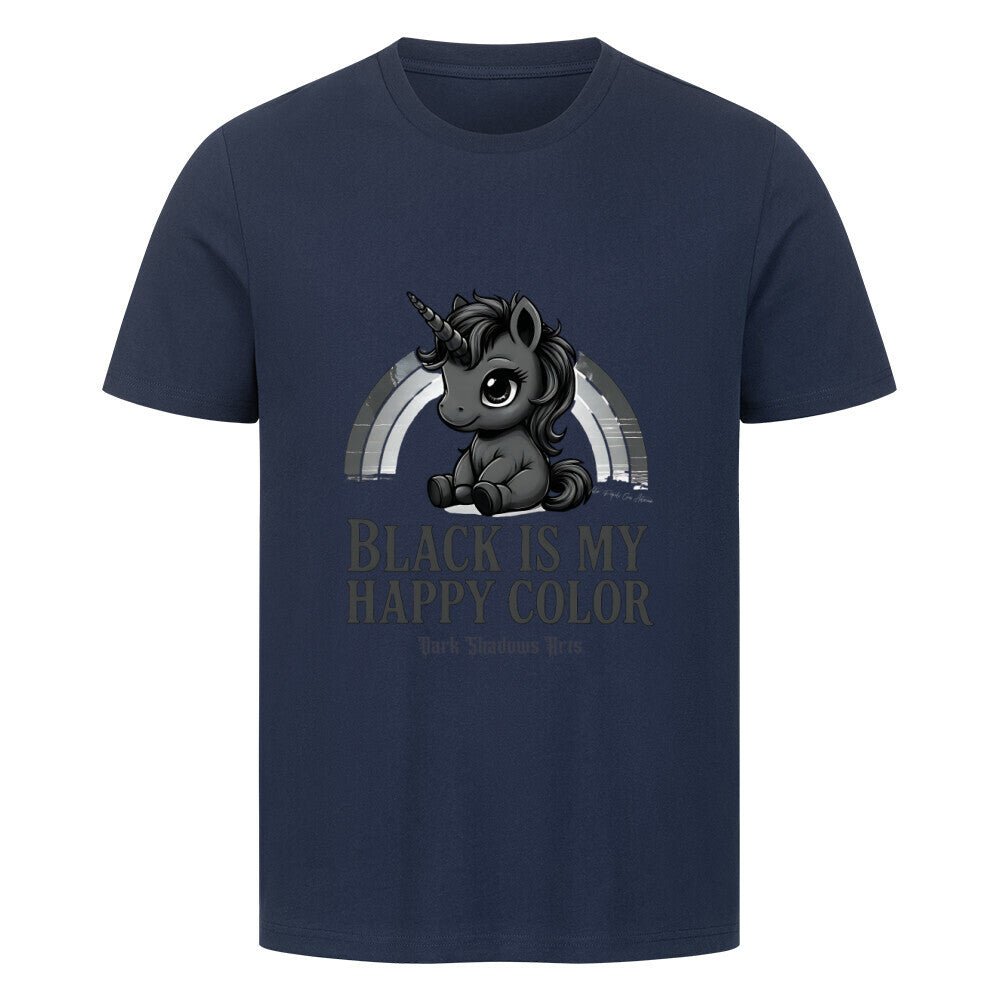 Black is My Happy Color_ Gothic Unicorn - HigherBlanks Premium T-Shirt | T-Shirt | Dark Shadows Arts