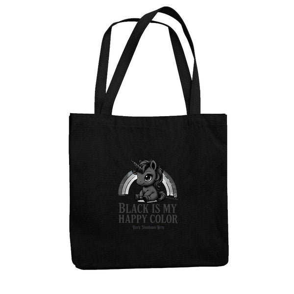 Black is My Happy Color_ Gothic Unicorn - Jutebeutel | Bag | Dark Shadows Arts