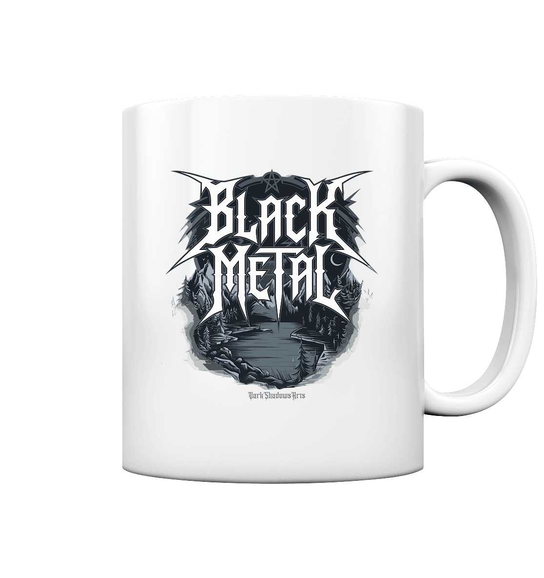 BLACK METAL – Roh, Dunkel, Unaufhaltsam - Tasse glossy | Trinkgefäße | Dark Shadows Arts