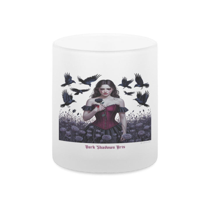 Black Rose Sorrow_ Blutige Träne & Rabenliebe - Glas - Tasse satiniert | Mug | Dark Shadows Arts