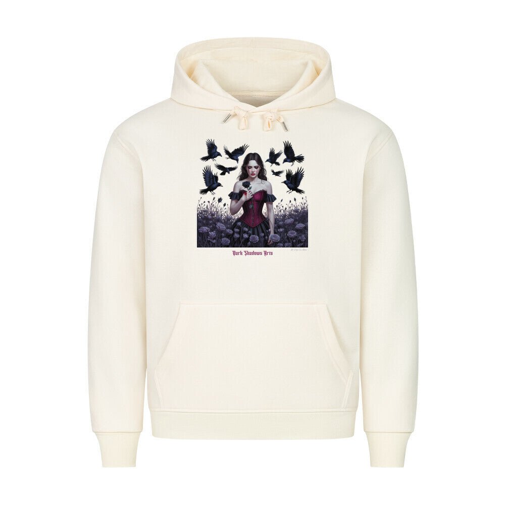 Black Rose Sorrow_ Blutige Träne & Rabenliebe - HigherBlanks Premium Hoodie | Hoodie | Dark Shadows Arts