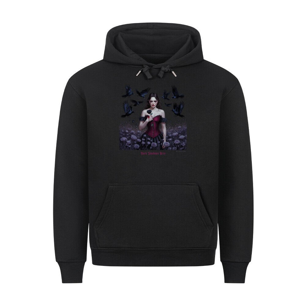 Black Rose Sorrow_ Blutige Träne & Rabenliebe - HigherBlanks Premium Hoodie | Hoodie | Dark Shadows Arts
